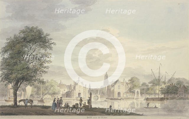 Delft aan de Schie, 1752. Creator: Paulus van Liender.