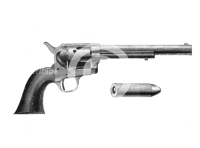 Colt Frontier revolver, invented by Samuel Colt (1814-62), c1890. Artist: Unknown