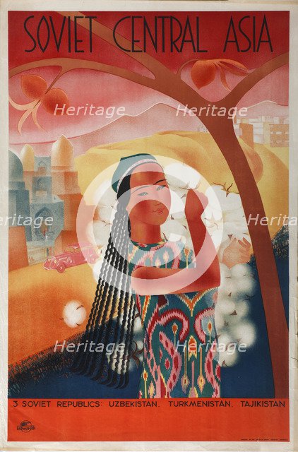 Soviet Central Asia (Poster of the Intourist company), 1934. Artist: Anonymous  
