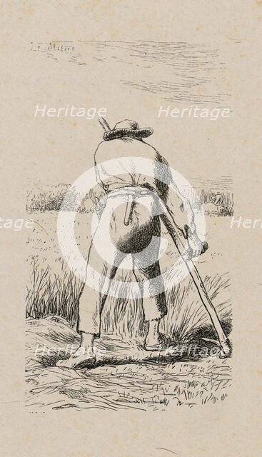 Mower, 1853, after drawing made in 1852. Creator: Jacques-Adrien Lavieille.