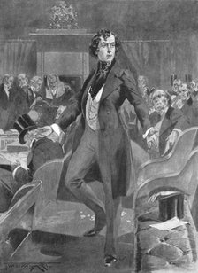 'Disraeli's First Speech in the House of Commons', London, 7 December 1837,(1901). Creator: Unknown.