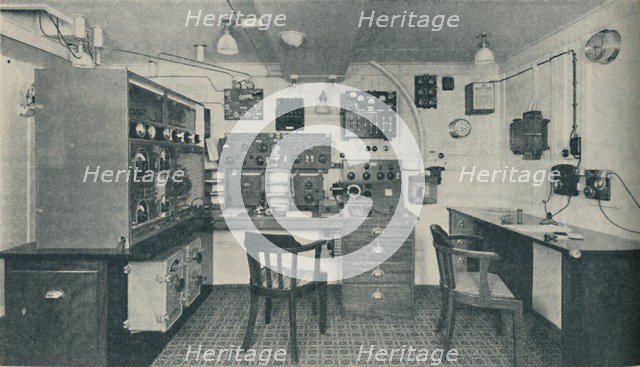 'One of the Wireless Cabins in a modern liner', 1936. Artist: Unknown.