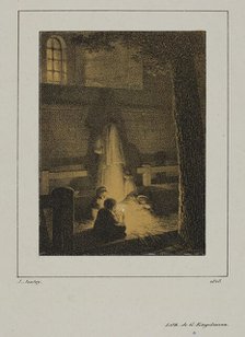 Group of Children Around a Candle, 1818. Creators: Jean-Baptiste Isabey, Godefroy Engelmann.