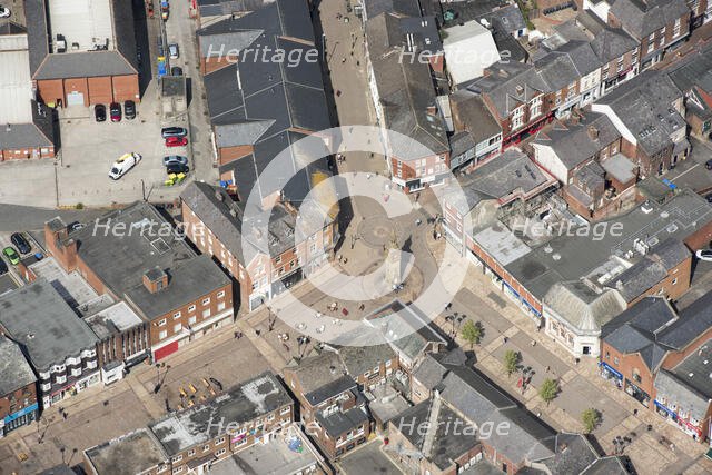 Clock tower, dated 1876, built by the Court Leet, Ormskirk, Lancashire, 2021. Creator: Damian Grady.
