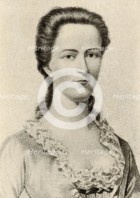 'Portrait of Mrs. Mary Faneuil of Boston, reign of George II', c1760, (1937). Creator: Unknown.