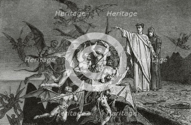 The Divine Comedy, (1307-1321): Inferno (Hell), 1888. Creator: Jean Edouard Dargent.