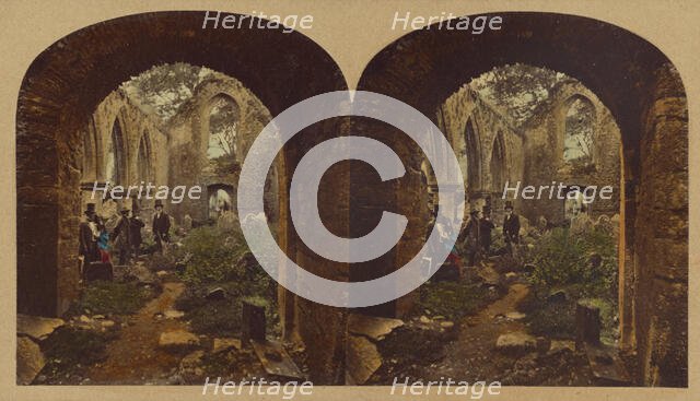 Interior of Kilcrea Abbey, County Cork, about 1860. Creator: London Stereoscopic & Photographic Co.