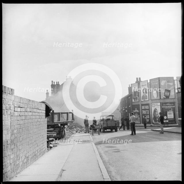 Demolition work in progress, Lichfield Street, Hanley, Stoke-on-Trent, 1965-1968. Creator: Eileen Deste.