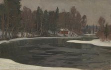 Winter landscape from Karelia, 1909. Creator: Victor Westerholm.