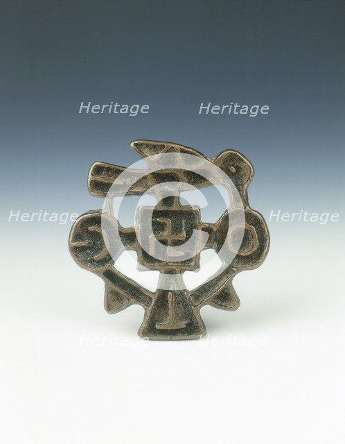 Bronze 'Nestorian Cross', China, probably 1st millenium AD. Artist: Unknown