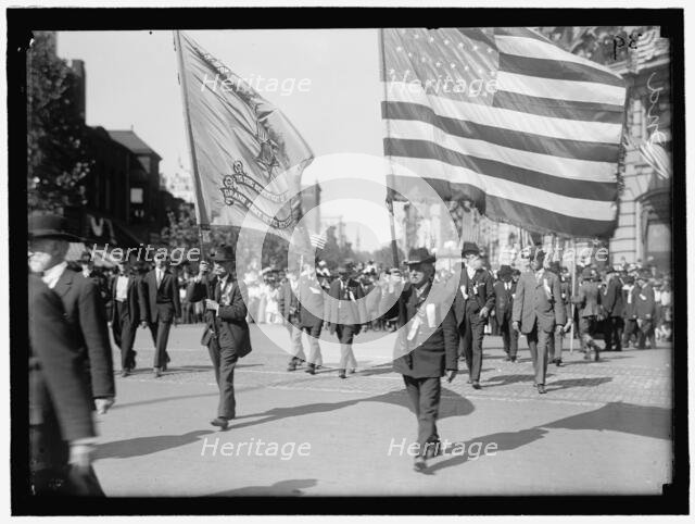Parade On Pennsylvania Ave - Indiana Unit, between 1910 and 1921. Creator: Harris & Ewing.