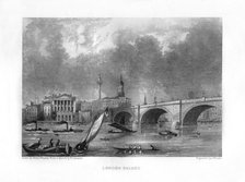 London Bridge, London, 19th century.Artist: J Woods