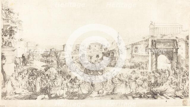Triomphe de Pompee dans Rome, 1775. Creator: Gabriel de Saint-Aubin.
