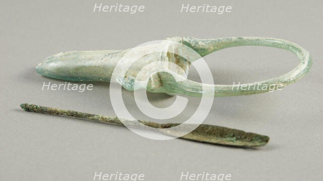 Cosmetic Container and Applicator, 4th century. Creator: Unknown.