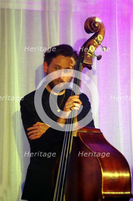 Ferg Ireland, Georgia Cecile Quartet, Watermill Jazz Club, Dorking, Surrey, 7 October 2025. Creator: Brian O'Connor.