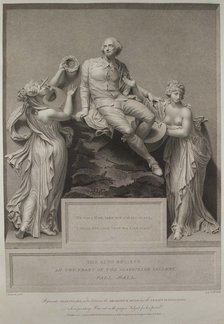 Shakespeare with the Muse of Literature and the Genius of Painting, 1803. Artist: Boydell, John (1720-1804)