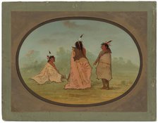 Three Blackfoot Men, 1855/1869. Creator: George Catlin.