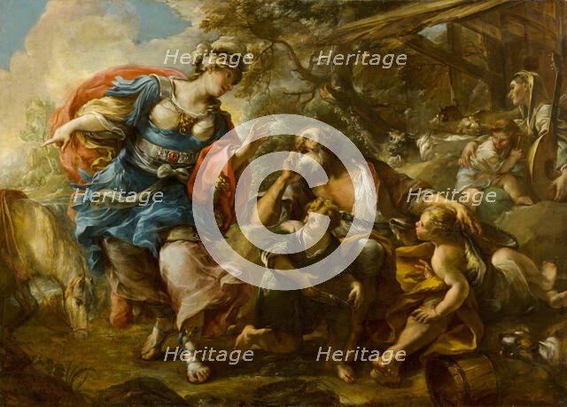 Erminia and the shepherds, 1712-1784. Creator: Stefano Torelli.