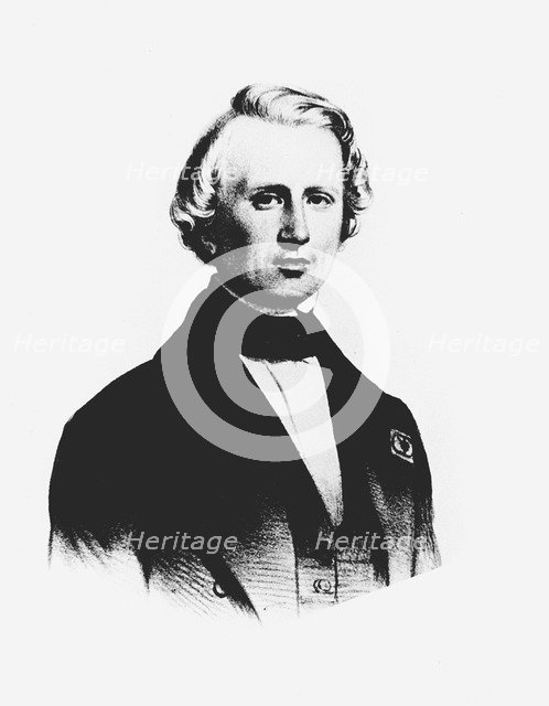 UJJ Leverrier, French astronomer who calculated the position of planet Neptune in 1846 (c1850 Artist: Unknown