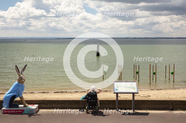 The Crow Stone, Chalkwell Beach, Leigh-on-Sea, Southend-on-Sea, 2021. Creator: Patricia Payne.