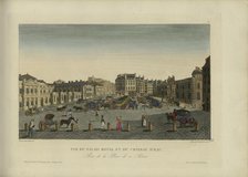 Vue du Palais-Royal et du château d'eau, prise de la place de ce palais, 1817-1824. Creator: Courvoisier-Voisin, Henri (1757-1830).