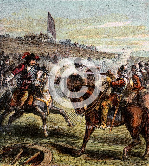 'The Battle Of Naseby, 1645', (c1850). Creator: Unknown.