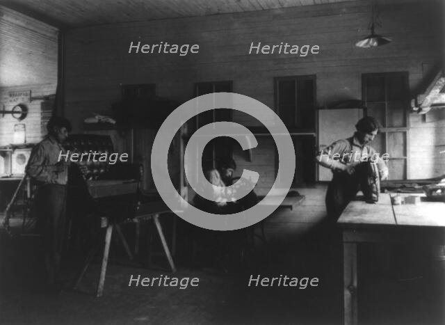 Carlisle Indian School, Carlisle, Pa. Carriage shop, 1901. Creator: Frances Benjamin Johnston.
