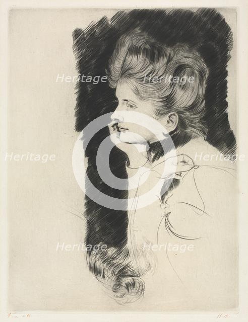 Head of a Woman. Creator: Paul César Helleu (French, 1859-1927).