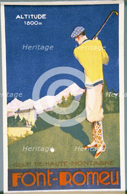 Golfing resort poster, French, c1920s. Artist: Unknown