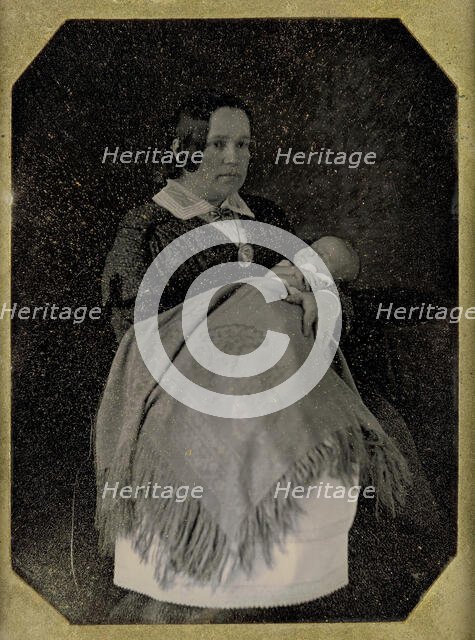 Mrs. Thomas Ustick Walter and Her Deceased Child, ca. 1846. Creators: W. & F. Langenheim, William Langenheim.