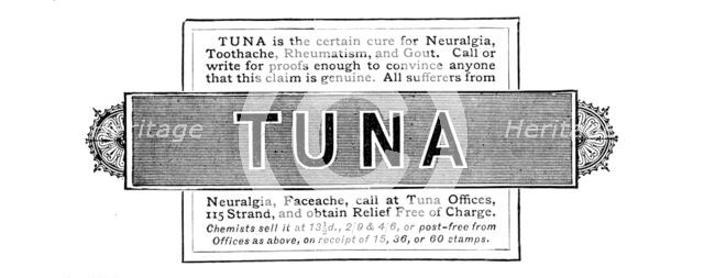 Advertisement for Tuna, 1890. Creator: Unknown.