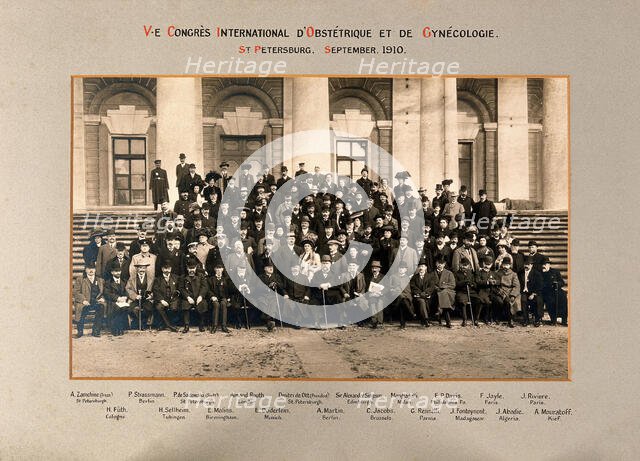 Fifth International Congress of Gynaecology and Obstetrics, St Petersburg, 1910. Creator: Unknown.