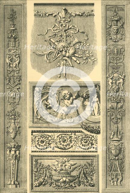 Painted plaster ornament, France, 18th century, (1898). Creator: Unknown.