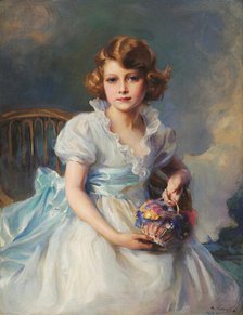 Queen Elizabeth II when Princess Elizabeth of York, 1933. Creator: László, Philip Alexius de (1869-1937).