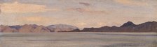 'Coast of Asia Minor seen from Rhodes', 1867. Artist: Frederic Leighton.