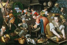Kitchen, ca 1585-1590 . Creator: Campi, Vincenzo (1536-1591).