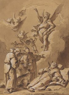 Death of a Holy Friar, 18th century. Creator: Francesco Fontebasso.