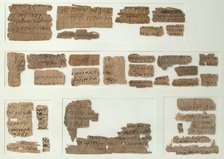 Papyri Fragments, Coptic, 7th century. Creator: Unknown.