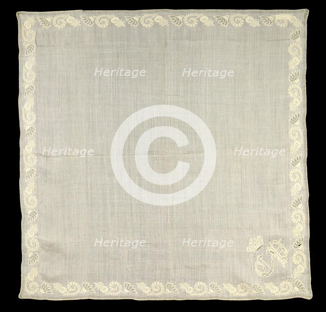Handkerchief, French, 1830-50. Creator: Unknown.
