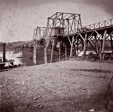 Bridge Across Tennessee River at Chattanooga, ca. 1864. Creator: George N. Barnard.