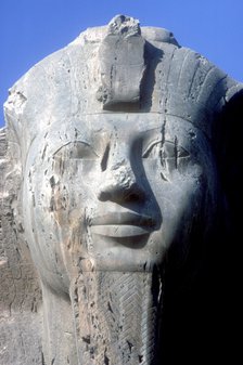 Head detail of Alabaster Sphinx, Memphis, Egypt, 18th or 19th Dynasty, c14th-13th century BC. Artist: Unknown