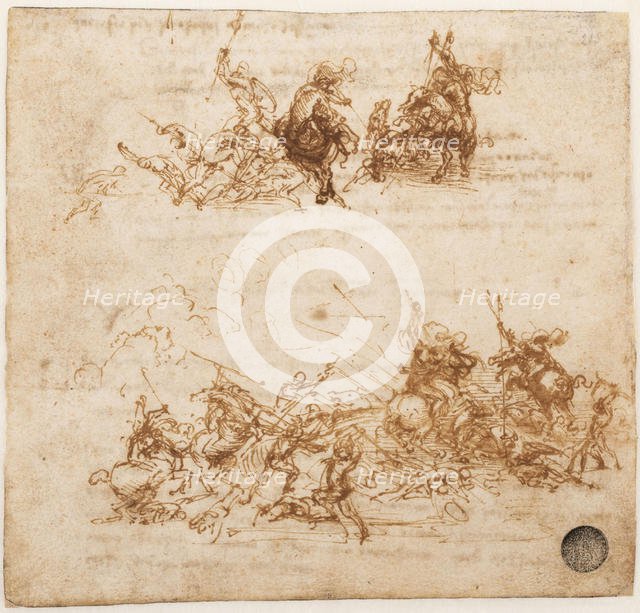 Study for the Battle of Anghiari, ca 1503-1504. Creator: Leonardo da Vinci (1452-1519).