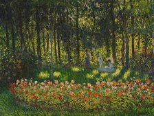 In the garden, the artist's family, 1875. Creator: Monet, Claude (1840-1926).