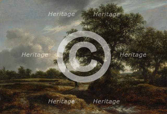 Landscape with a Village in the Distance, 1646. Creator: Jacob van Ruisdael.