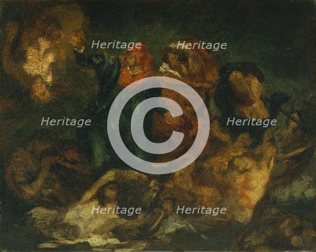 Copy after Delacroix's "Bark of Dante", ca. 1859. Creator: Edouard Manet.