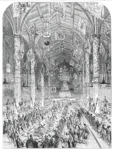 The Banquet in the Guildhall at York, 1850. Creator: Unknown.