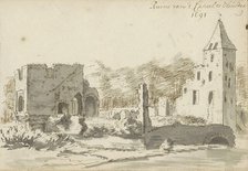 Ruin of Heusden Castle in Heusden, 1691. Creator: Abraham Meyling.