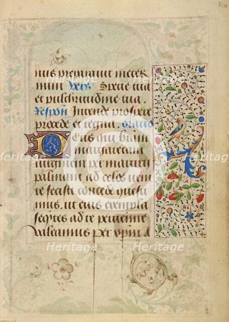 Decorated Text Page; Prayer Book of Charles the Bold, 1469. Creator: Nicolas Spierinc.