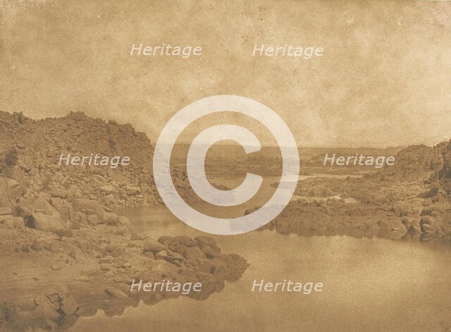 Sortie de la première Cataracte (côté S.E.), 1849-50. Creator: Maxime du Camp.