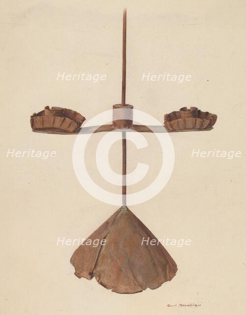 Candlestick, c. 1940. Creator: Carl Strehlau.